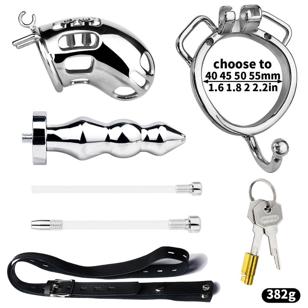Varkon - Spiked Chastity Cage With Enema Butt Plug