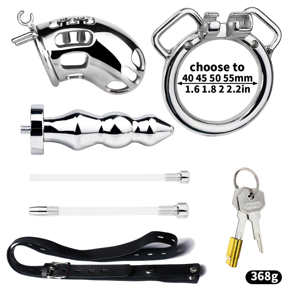 Varkon - Spiked Chastity Cage With Enema Butt Plug