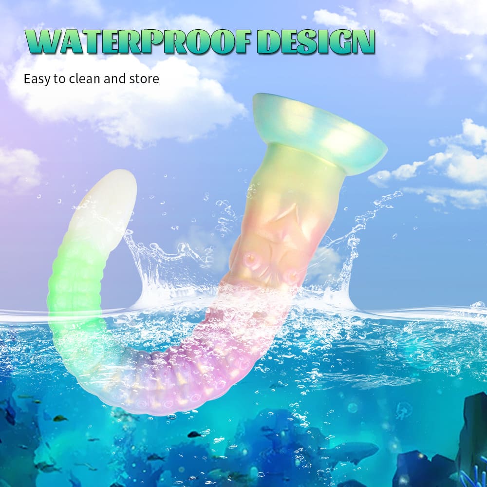Velor-Silicone-Glow-in-the-Dark-Dildo-Vibrating-Long-Anal-Toy