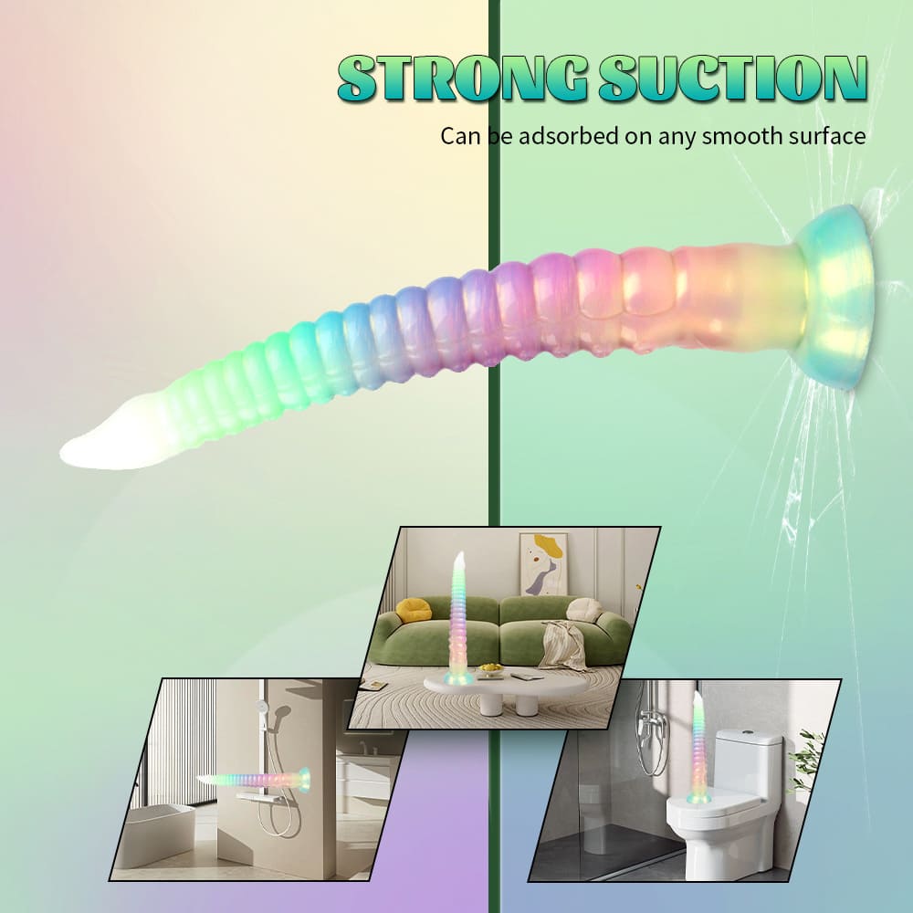 Velor-Silicone-Glow-in-the-Dark-Dildo-Vibrating-Long-Anal-Toy