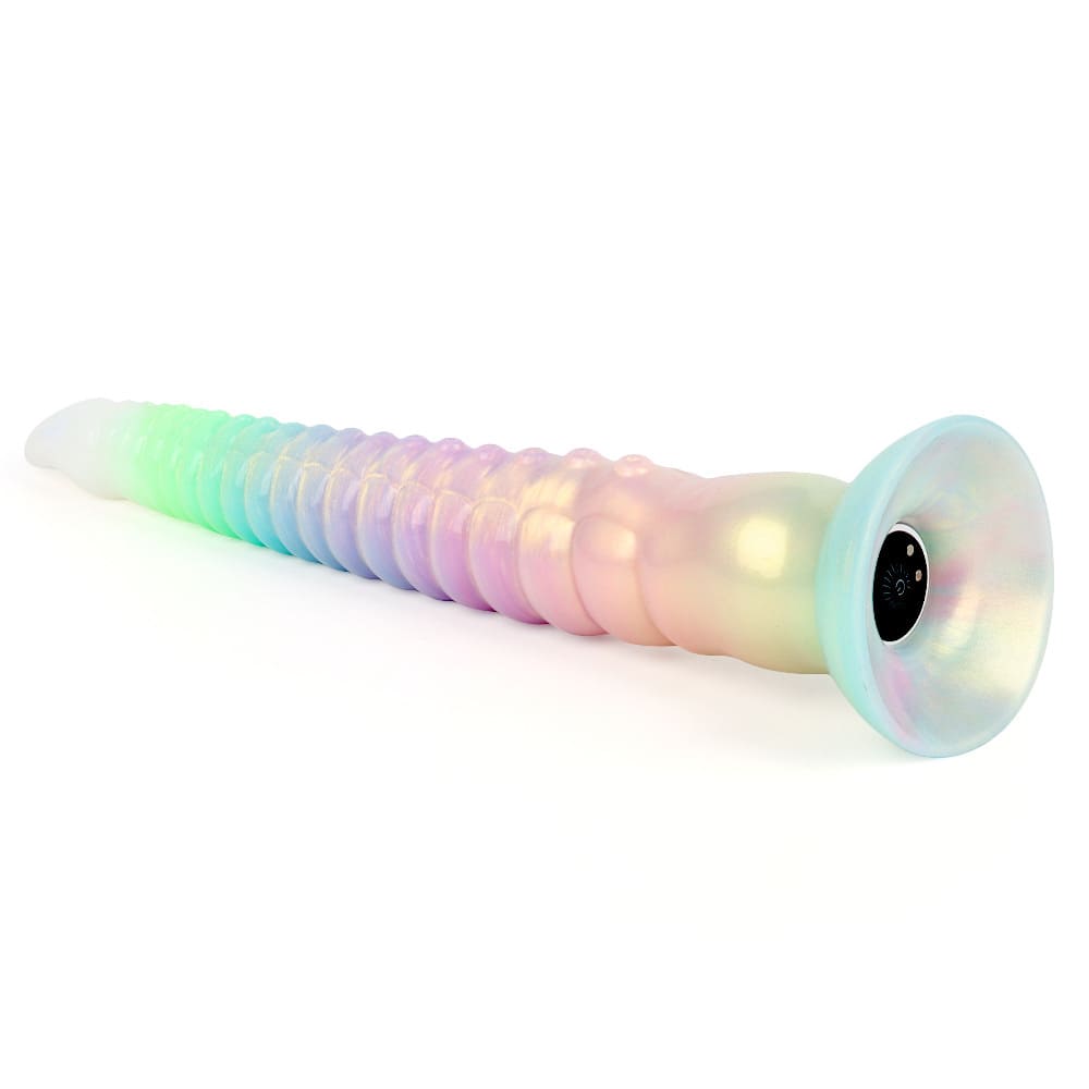 Velor-Silicone-Glow-in-the-Dark-Dildo-Vibrating-Long-Anal-Toy