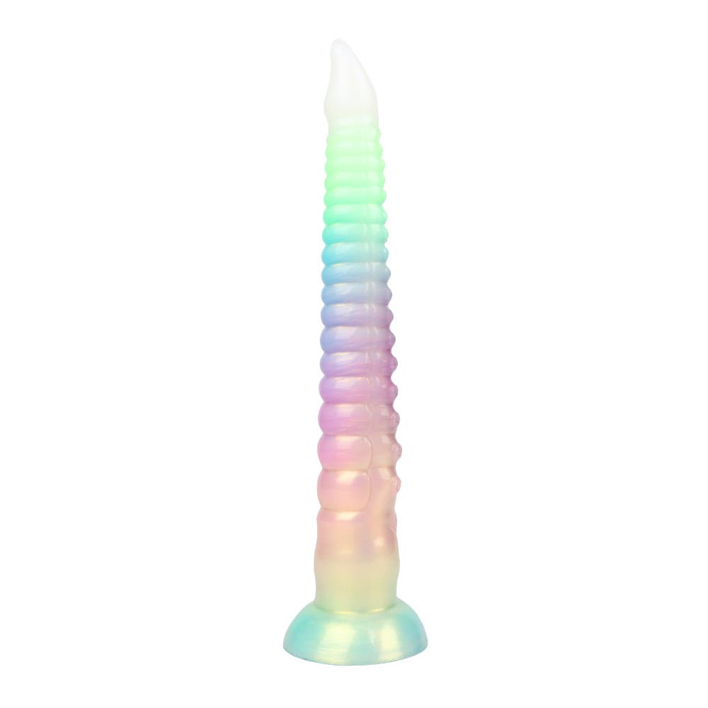 Velor-Silicone-Glow-in-the-Dark-Dildo-Vibrating-Long-Anal-Toy