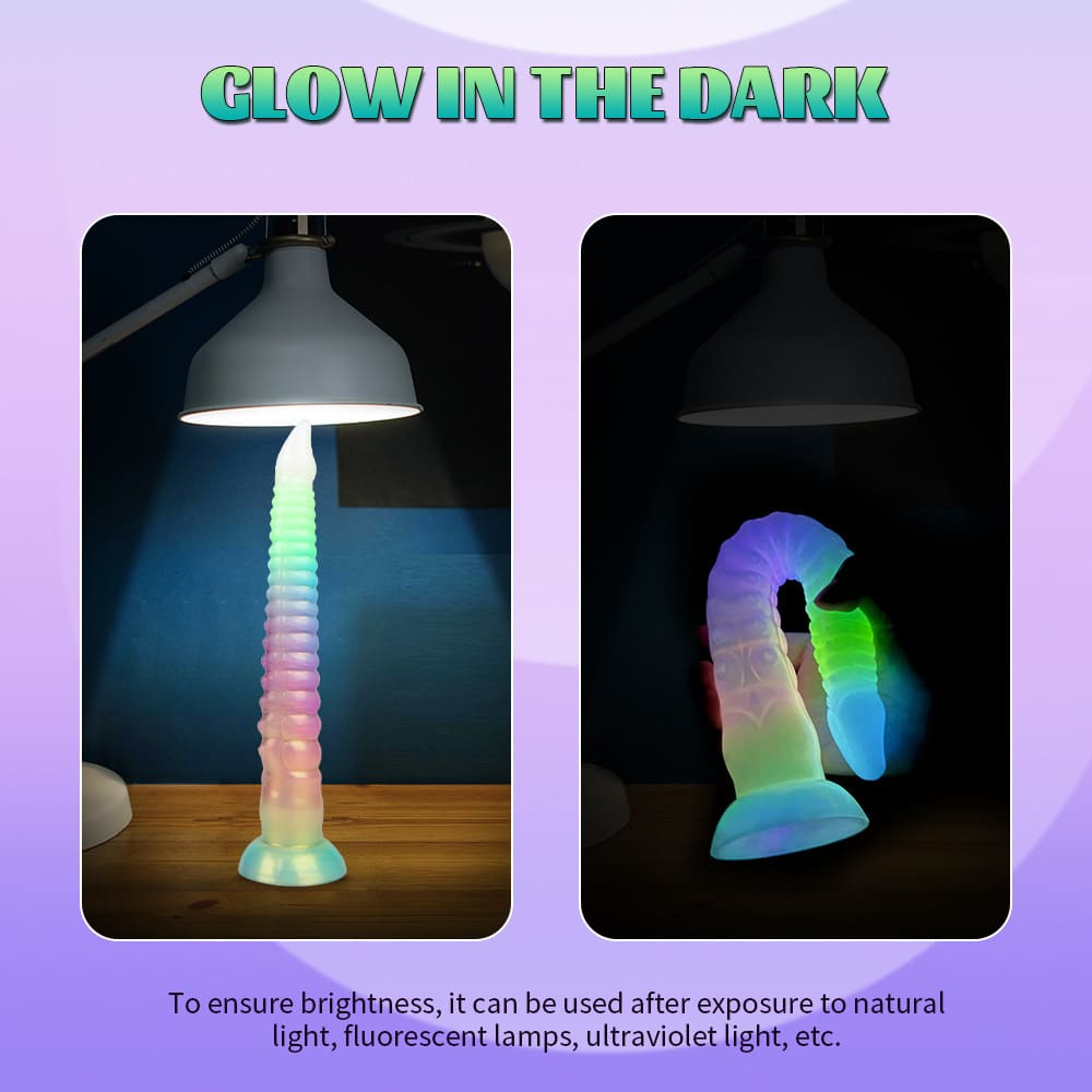 Velor-Silicone-Glow-in-the-Dark-Dildo-Vibrating-Long-Anal-Toy