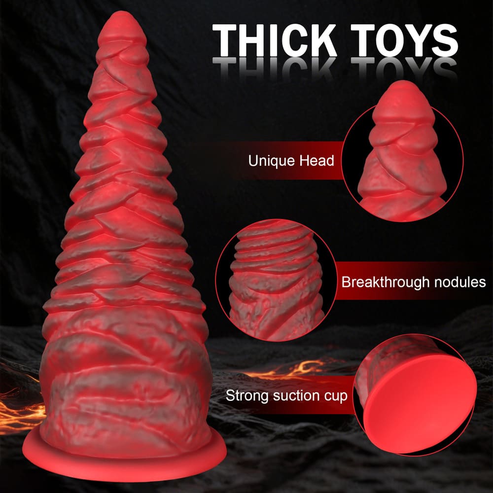 Volcano-Silicone-Textured-Anal-Toy