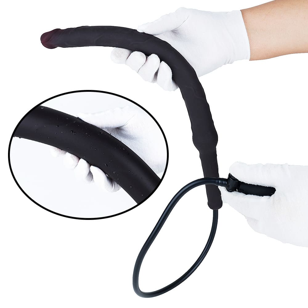 Wowza - Long Inflatable Silicone Butt Plug - Inflatable Anal Dildo