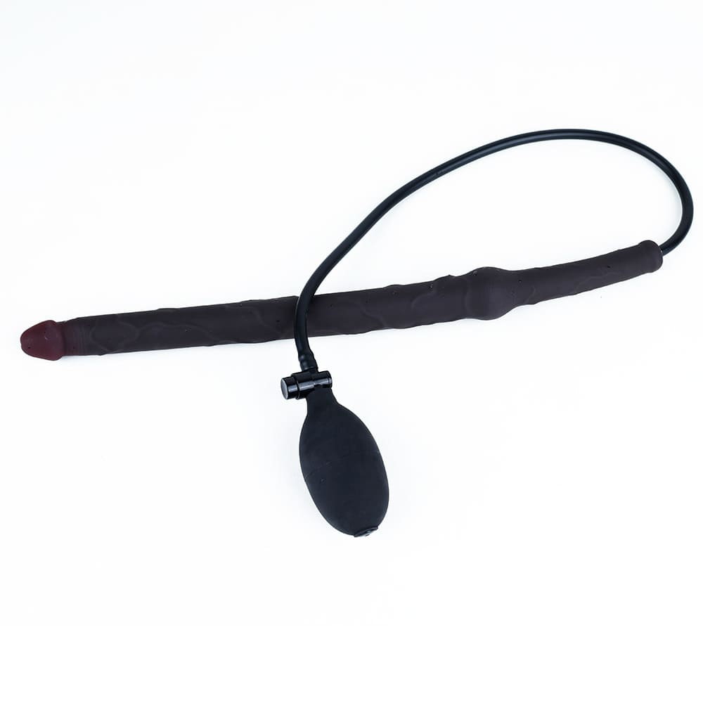 Wowza - Long Inflatable Silicone Butt Plug - Inflatable Anal Dildo