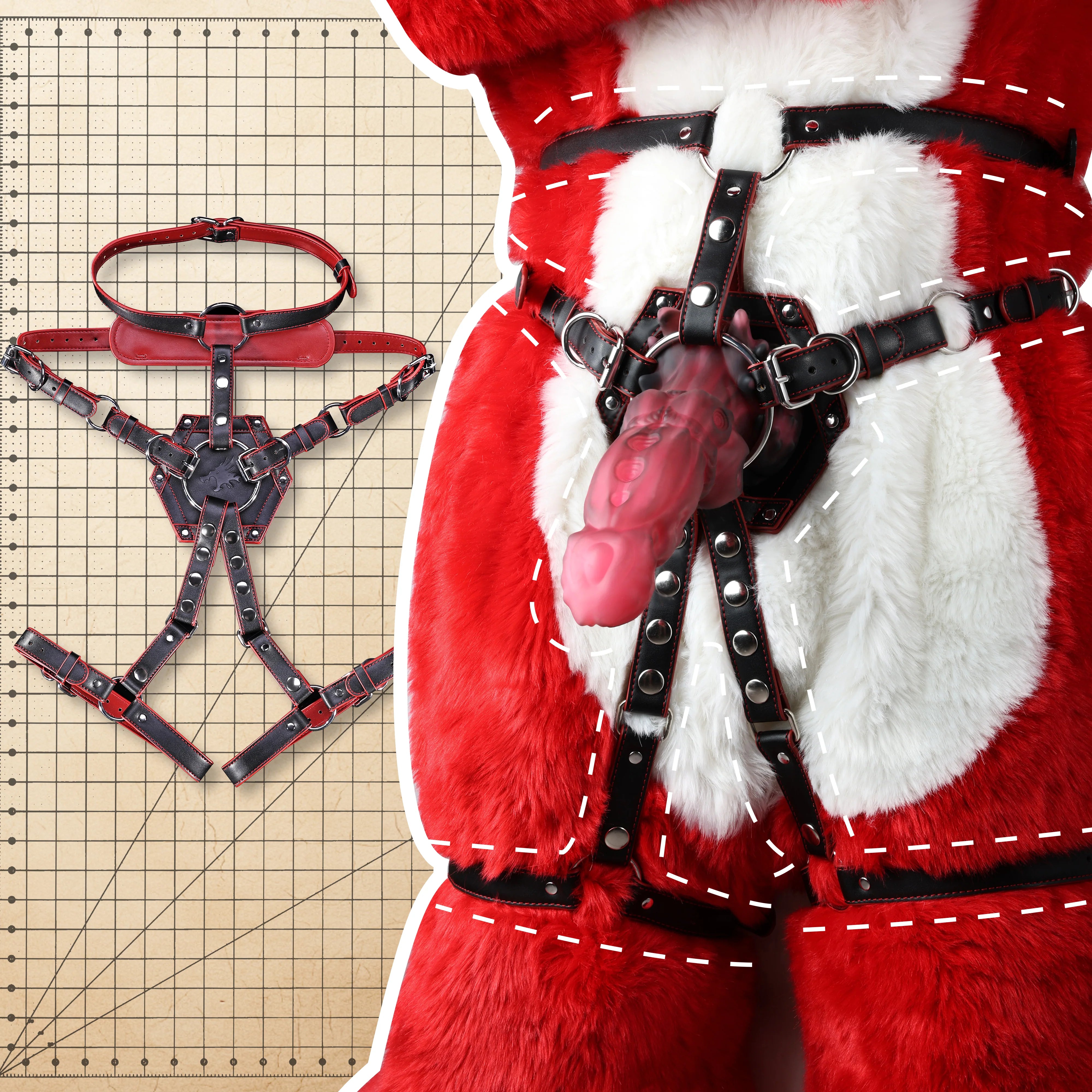 Nothosaur - Yrdeno Strap On Harness - Vegan Leather