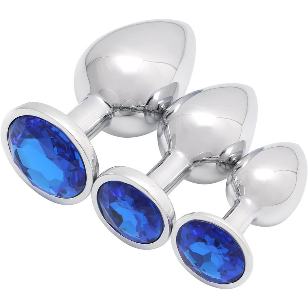 Jeweled Metal Butt Plug Set