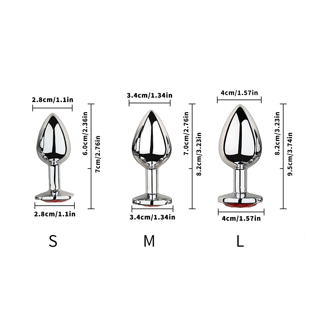 Jeweled Metal Butt Plug Set