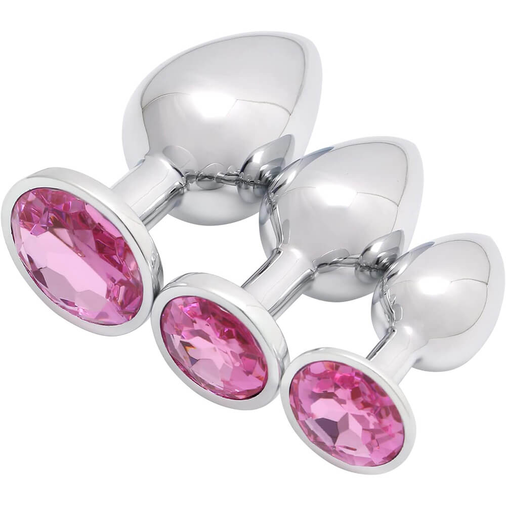 Jeweled Metal Butt Plug Set