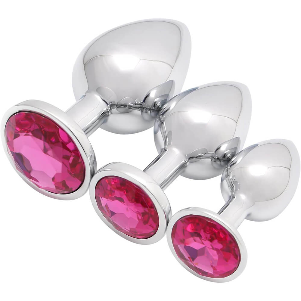Jeweled Metal Butt Plug Set
