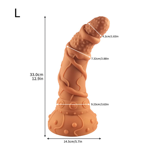 Gode ​​réaliste à texture veineuse - Gode anal à pointe - Gode anal à insertion 3 tailles