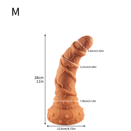 Gode ​​réaliste à texture veineuse - Gode anal à pointe - Gode anal à insertion 3 tailles