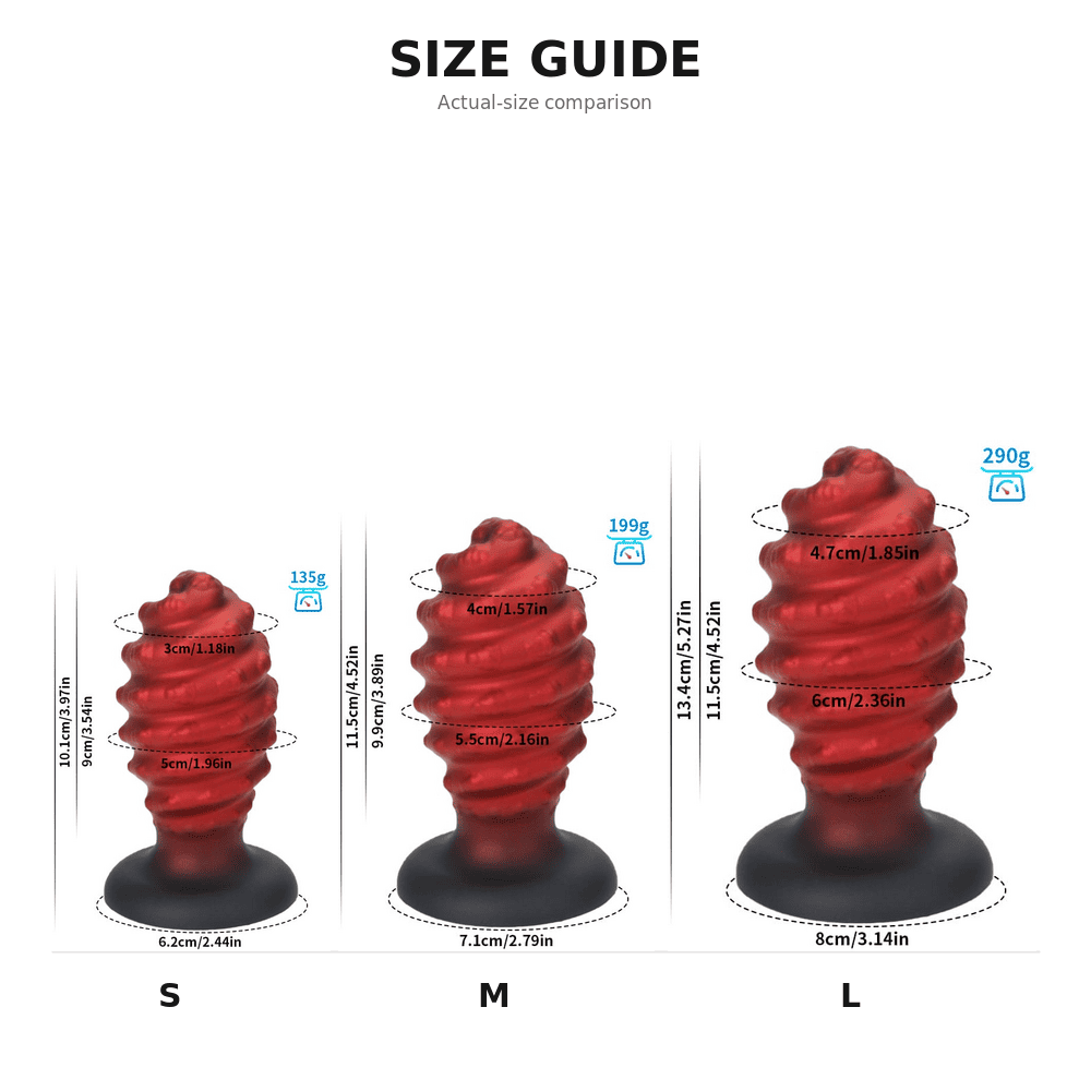 Butt Plug aus Silikon in 3 Größen – Analdilatator – Riesiges Analspielzeug