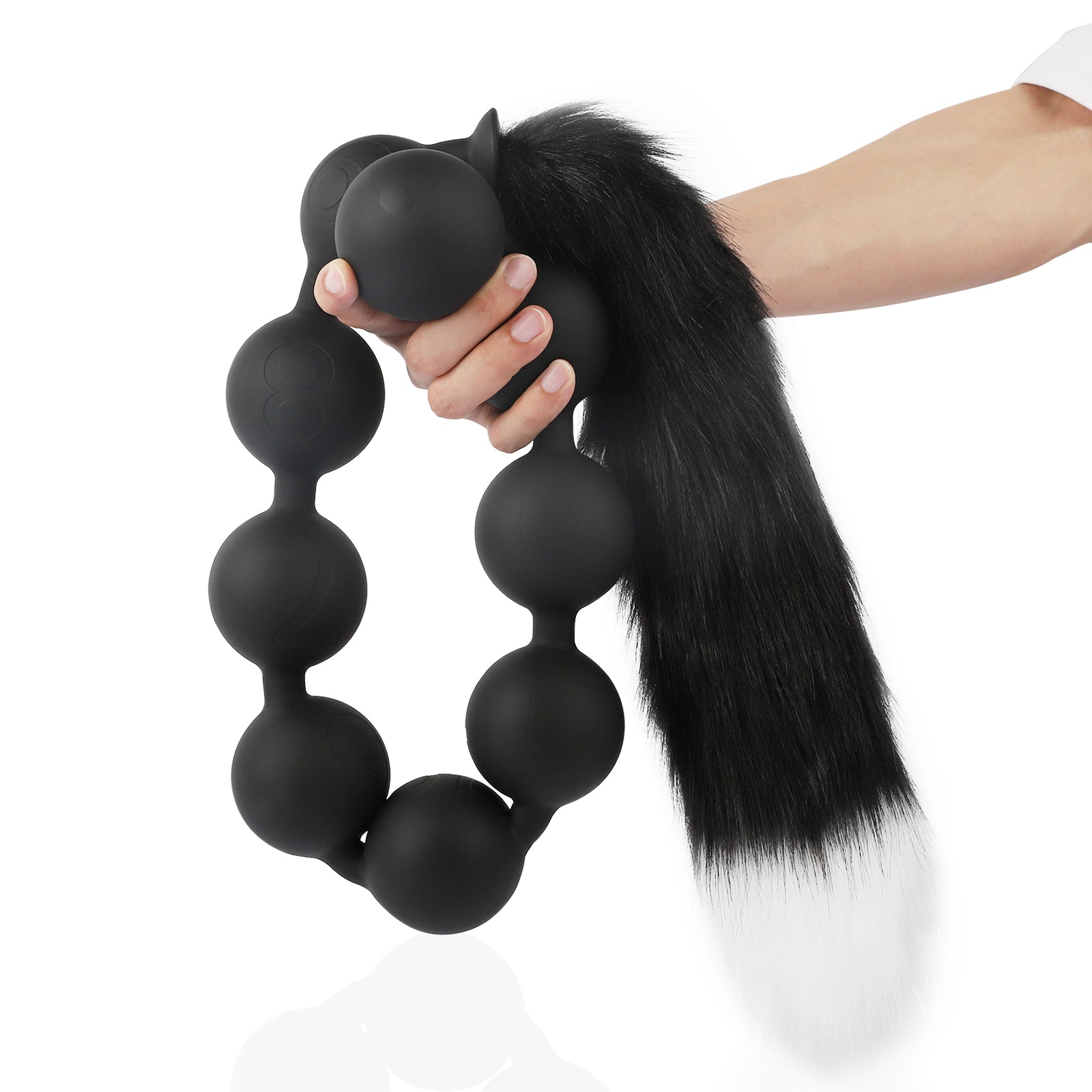 Anal Bead with Tail Anal Plug 9 Beads G-spot Prostate Stimulation Massager Trainer