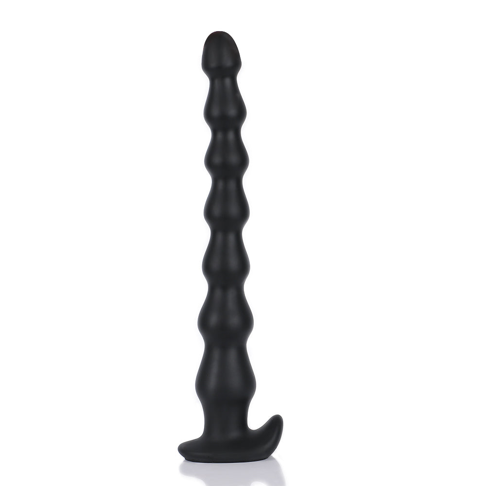 Analkopf-Buttplug mit 7 langen Perlen, tief stimulierendes Sexspielzeug