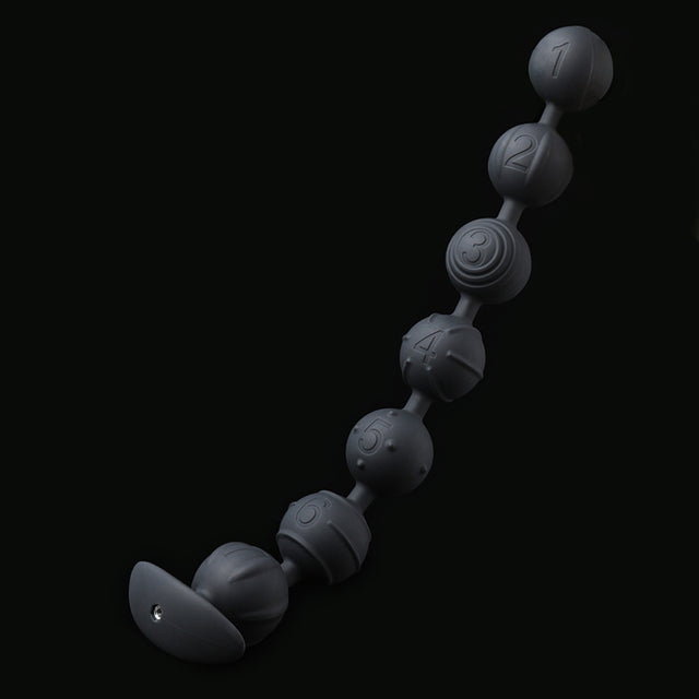 Perles anales en silicone sûres - 7 perles amovibles avec queue - Dilatateur anal à granulés de massage