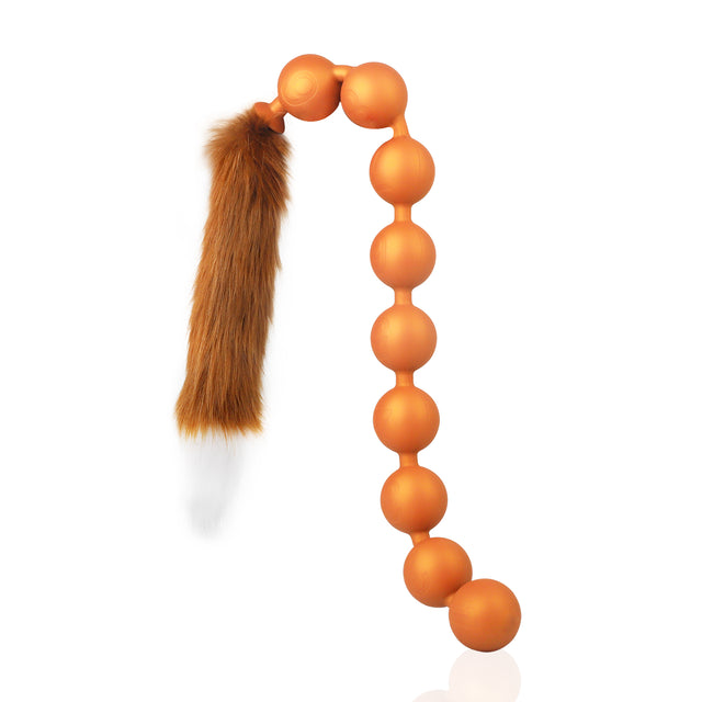 Perles anales de différentes tailles – Conception à 9 perles avec queue – Jouet anal confortable