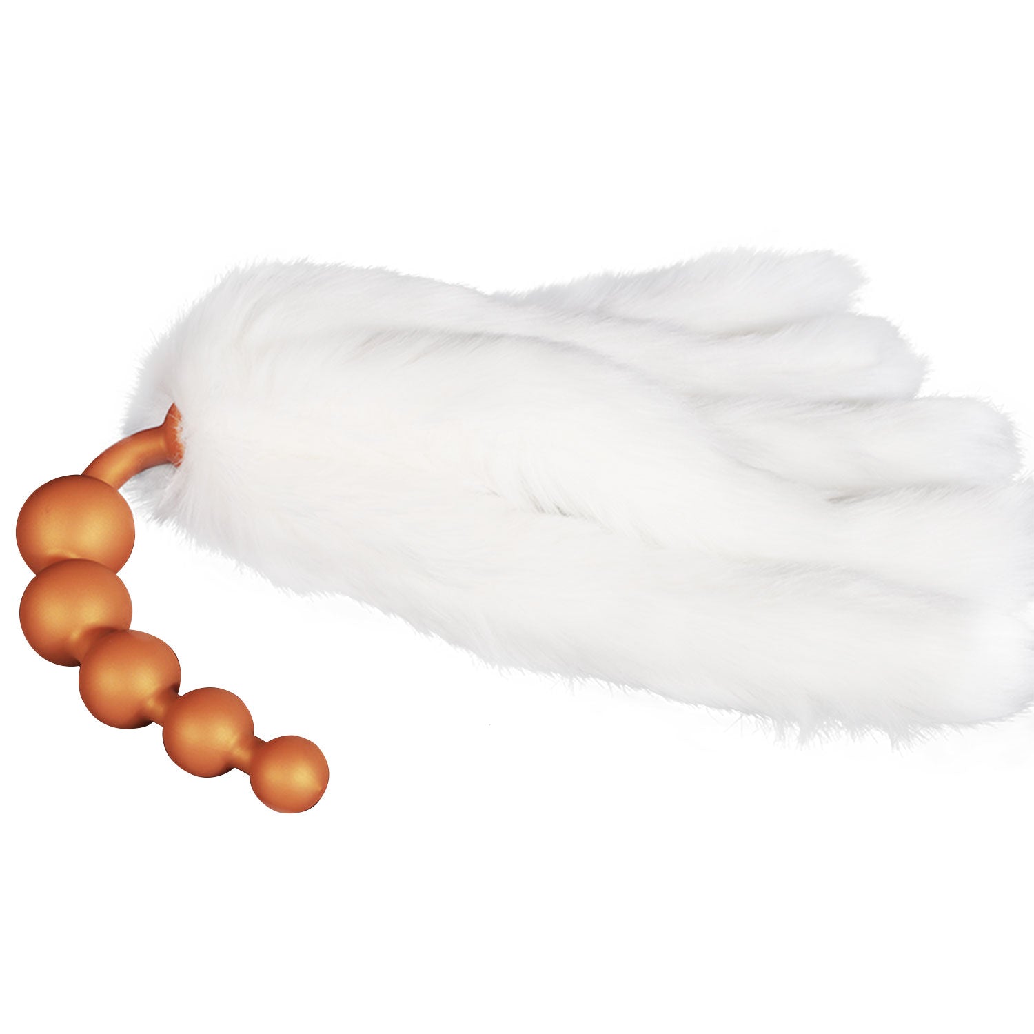 Soft Silicone Anal Beads - Different Sizes  5 Anal Balls - Fox Tail Anal Plug