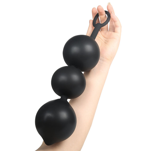 Silicone Inflatable Anal Beads - 3 Bead Anal Chain - Suitable For Beginners Anal Toy