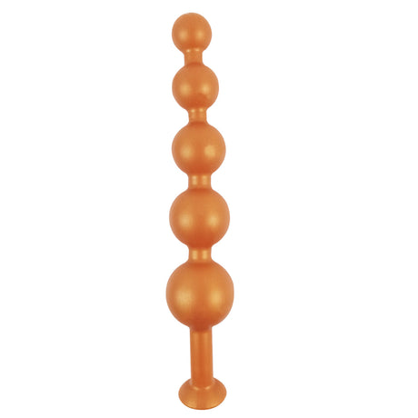 Soft Silicone Anal Beads - Different Sizes  5 Anal Balls - Fox Tail Anal Plug