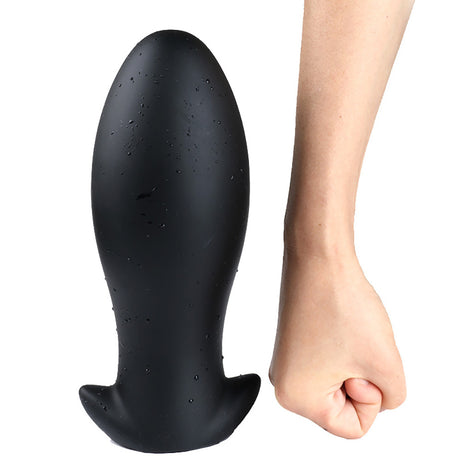 Schwarzer Butt Plug - Weiches, einführbares Analspielzeug aus Silikon - Analtrainer in verschiedenen Größen
