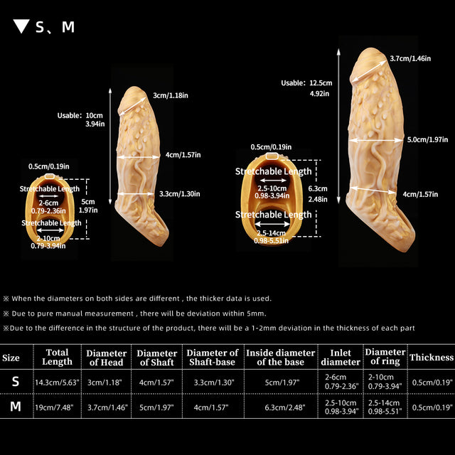 Nothosaur WIZ'S SHEATH - Manchon d'extension de pénis de 5 à 7 pouces - Manchon Beast Cock
