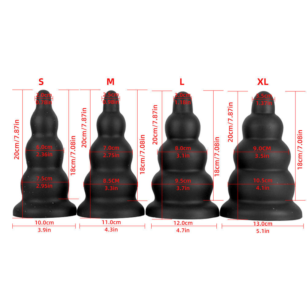 Anal Plug Big Size Tower Butt Plug G-Spot Stimulation with Powerful Suction Cup Adult Sex Toys
